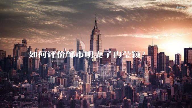 如何评价邹市明妻子冉莹颖？