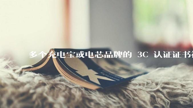 多个充电宝或电芯品牌的 3C 认证证书被暂停，涉及罗马仕、安克、绿联、倍思、安普瑞斯等，发生了什么？