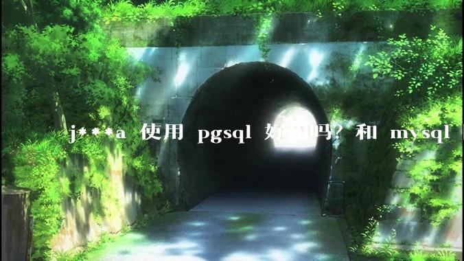 j***a 使用 pgsql 好用吗？和 mysql 区别大吗？